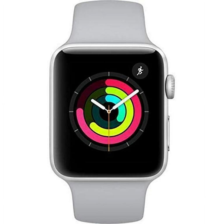 Restored Apple Watch Series 3 38mm GPS Silver Aluminum Fog Sport Band Refurbished