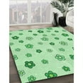 thumbnail image 3 of Ahgly Company Machine Washable Indoor Square Transitional Mint Green Area Rugs, 3' Square, 3 of 7