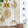 thumbnail image 2 of Christmas Tree Decor Shower Curtain,Golden Bauble with Glitter Gold Bow Bathroom Decor Polyester Fiber Plastic Rings Quick-Drying Waterproof for Bathtubs/Bathroom, 72x72 inches, 2 of 6