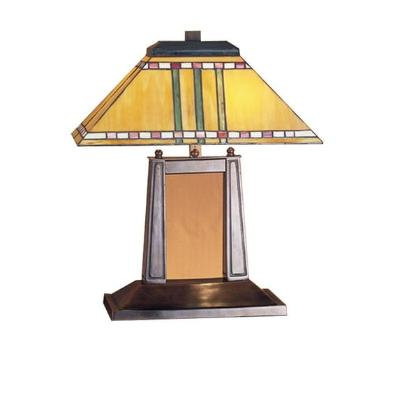 26004 Meyda 20"H Prairie Corn Oblong Desk Lamp