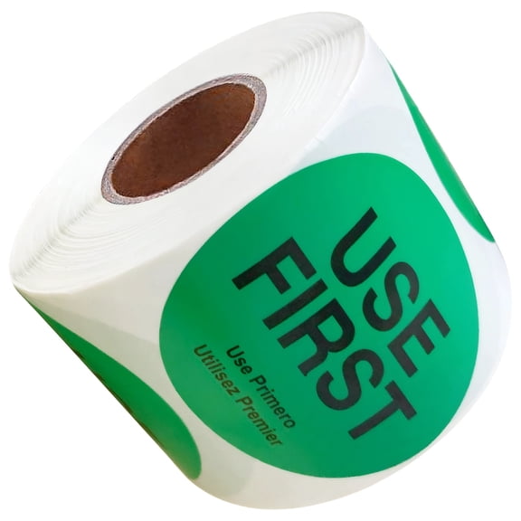 2 Rcs Use First Stickers, Food Stickers Labels, Inventory Control Labels for Kitchen, Restaurant Food Service, Green
