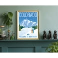 thumbnail image 3 of Pera Print Retro Style Travel Poster, Colorado, Vintage Rustic Poster Print, Home Office wall Decoration, Colorado State Map Poster, Unframed Poster Print - 16*24 inches, 3 of 4