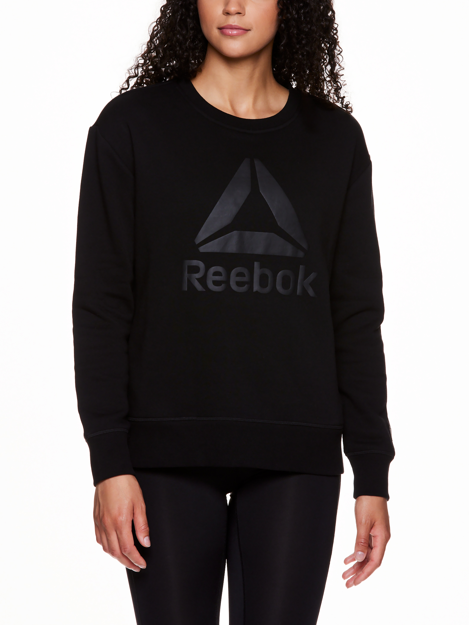 Reebok Women's Supersoft Gravity Crewneck Sweatshirt with Side Pockets - image 3 of 7