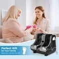 thumbnail image 3 of Giantex Foot & Calf Massager, Shiatsu Heated Electric Foot Massager W/ Heating, Deep Kneading & Washable Sleeves, Leg Massager for Relaxation, Foot Pain Relief, Grey, 3 of 6