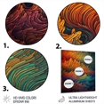 thumbnail image 3 of Designart "Spectrum Serenity Colored Waves IV" Modern Waves Metal Wall Decor, 3 of 5