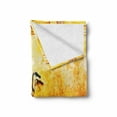 thumbnail image 2 of Bicycle Soft Flannel Fleece Throw Blanket, Vintage Bike in Front of a Rusty Dirty Cracked Broken Brick Wall Lifestyle Photo, Cozy Plush for Indoor and Outdoor Use, 50" x 60", Sepia, by Ambesonne, 2 of 6