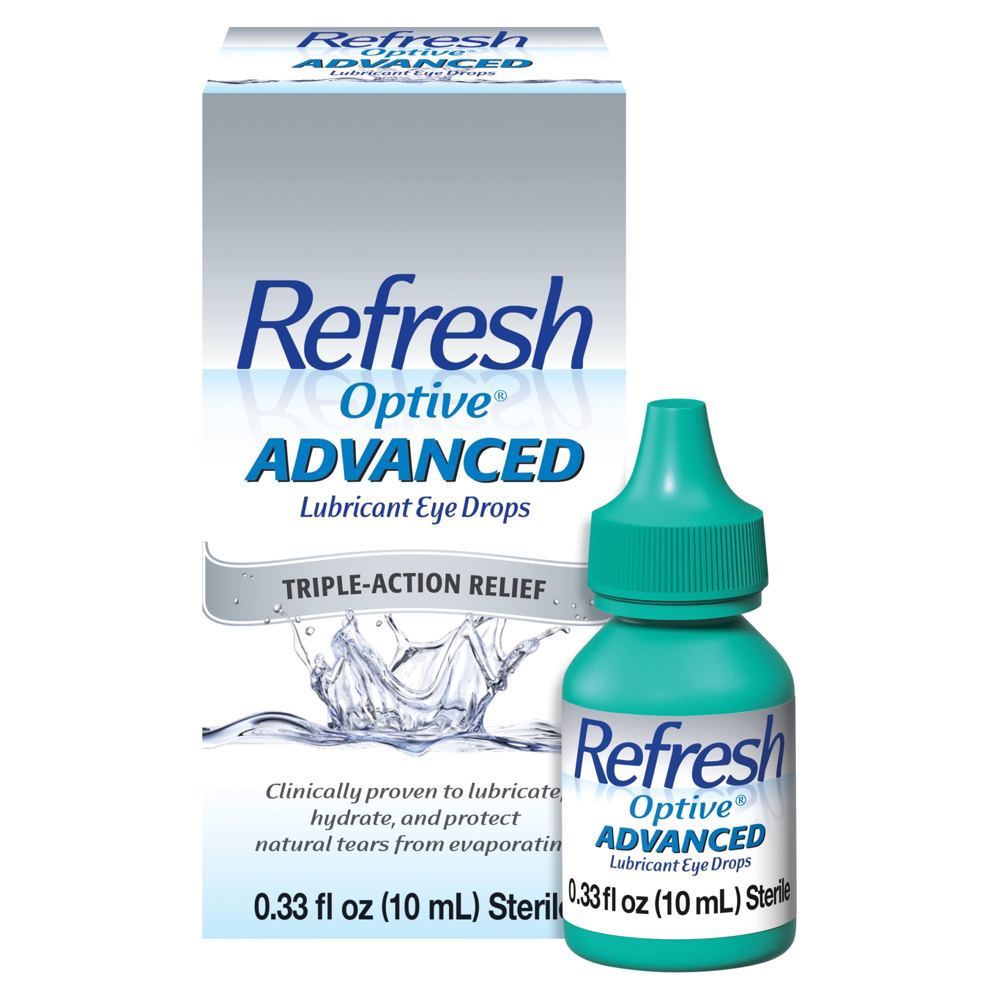 Refresh Optive Advanced Lubricant Eye Drops Preserved Tears, 10 ml, 1 Bottle
