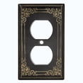 thumbnail image 2 of Metal Light Switch Plate Outlet Cover (French Victorian Frame - Single Duplex), 2 of 2
