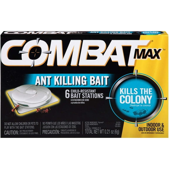 Combat Max Ant Killing Bait Stations, Indoor and Outdoor Use, 6 Count