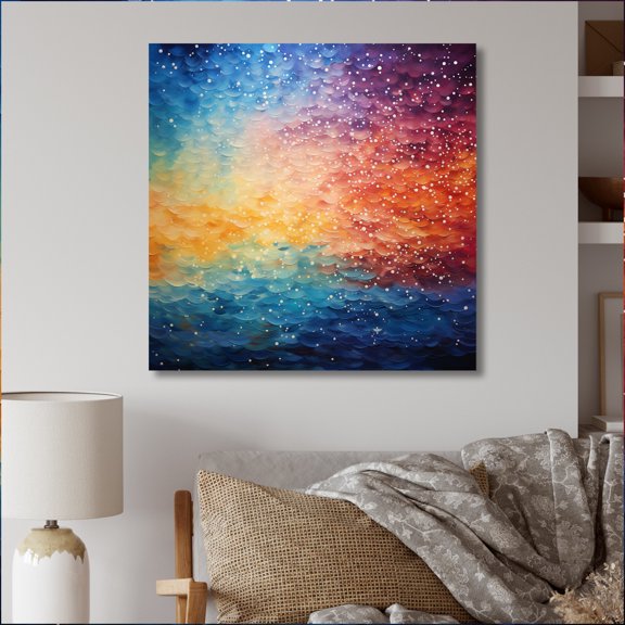 Designart "Colorful Sky Photo delicate Illusion III" Pointillism Canvas Print