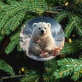 thumbnail image 6 of Christmas Ornament Cute Christmas Polar Bear Ornament Keepsake Cartoon Polar Bear Christmas Funny Commemorative Ornaments & Gift Gifts Keepsake for Family, 6 of 6