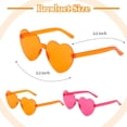 thumbnail image 2 of Gafas de sol SMAODSGN en forma de corazón rosa/naranja para despedida de soltera, 2 of 7