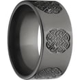 thumbnail image 3 of 10mm Flat Black Zirconium Ring with a Milled Celtic Design, 3 of 3