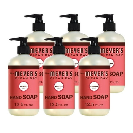 Mrs. Meyer's Rhubarb Liquid Hand Soap, 12.5 oz (6-Pack)