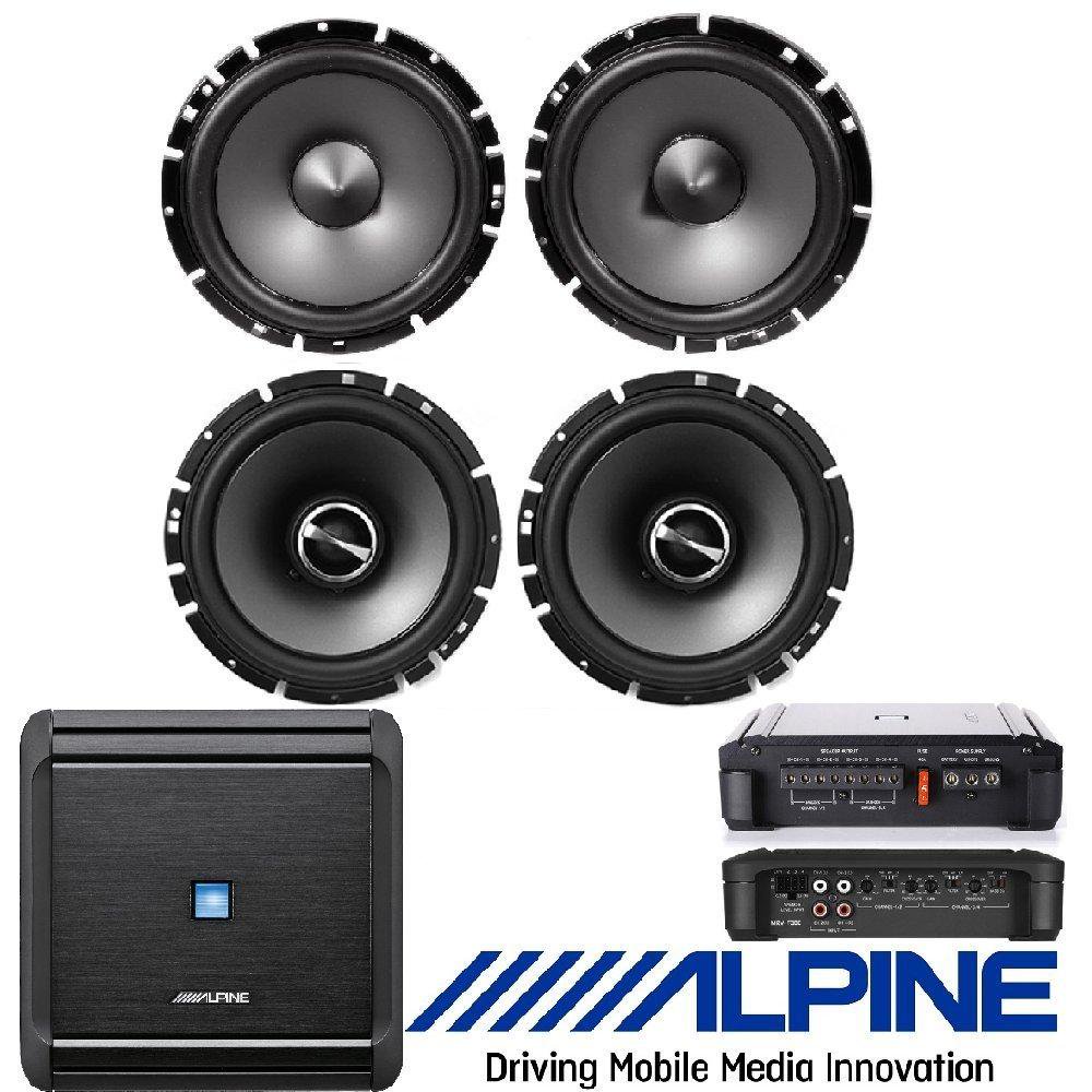 (2) Pairs Alpine 6.5" Coaxial Car Speakers Totalling 960 Watts Peak / 320 Watts RMS Alpine MRV