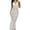 White, variant on Tnhcen Women's Bodycon Halter Nightgown, Long Lace Trim Satin Slip Dress Lingerie Chemise, Sleeveless Deep V-Neck Sleepwear, Nylon Spandex Matte, S-2XL