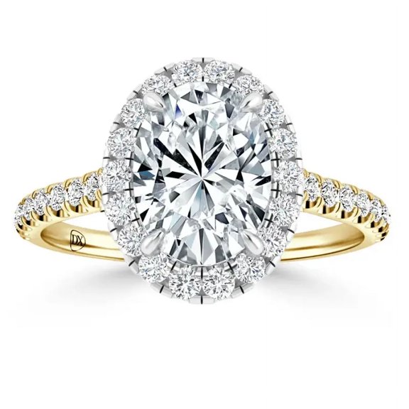 OM-RE Oval Solitaire G Lab Grown Diamond Engagement Rings 1 ct. t.w. 10k, Gold