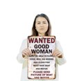 thumbnail image 3 of Wanted Good Woman Clean Fish Have Boat 12 Inch x 18 Inch Metal Sign Novelty Aluminum Durable Weatherproof UV Protected Perfect for Boats Garages Fun Gag Gift for Fishermen Crafted in, 3 of 5