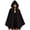 Black, variant on JOANKDMI Womens Velvet Hooded Cloak Medieval Cape with Leather Buckle Strap Gothic Witch Vampire Costume for Halloween Cosplay Role Play Party Masquerade Outfits