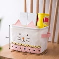 thumbnail image 4 of Desktop Storage Basket Cat Shape Waterproof Organizer Canvas Fabric Toy Cosmetic Jewelry Sundries Office Storage Box, 4 of 9