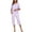 Light Purple, variant on ANLIQI Women's Cotton Capri Pajama Sets Soft Short Sleeve Sleepwear with Pants Two-Piece Pjs with Pockets(Navy Blue, Large)