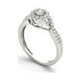 thumbnail image 2 of 1/2 Carat T.W. Diamond 10kt White Gold Criss Cross Shank Single Halo Engagement Ring, 2 of 5