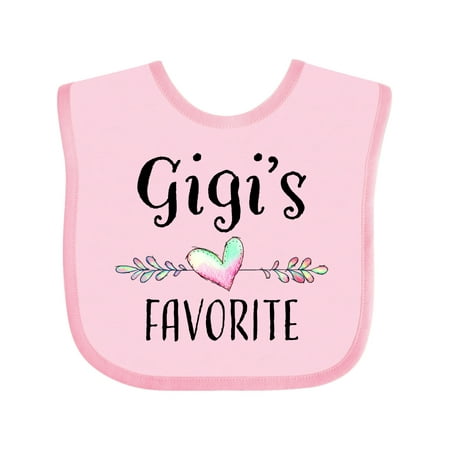 

Inktastic Gigis Favorite- Heart Great Grandchild Gift Baby Boy or Baby Girl Bib