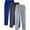Blue, variant on Mens Sweatpants with Zipper Pockets and Drawstring, 3 Pack Active Tech Joggers for Men