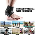 thumbnail image 3 of Tignapoo Unisex Ankle Support Sleeve for Injury Prevention - Compression Foot Guard for Basketball, Soccer, and Hiking - Breathable & Adjustable Fit - Black Striped Design - Size M (AB038#), 3 of 6
