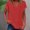 Red, variant on RKSTN Tops for Teachers Women's Solid Color Imitation and Linen Shoulder to Short Sleeved V-Neck Pullover Fashionable School Outfits for Teachers