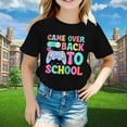 thumbnail image 2 of PMVFHDE T-Shirts Graphiques pour Filles, Manches Courtes, Col Rond, Lumineux et Confortable, Noir, 4-5 Ans, 2 of 4