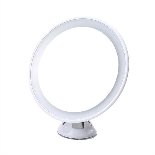 Espejo de Aumento Inteligente de 10 Aumentos con Luz LED Adicional, Espejo con Ventosa para Montaje en Pared, para Tocador, Baño, Viajes