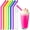 Neon Colors, variant on NiHome 6-Pack Extra Wide Reusable Bent Silicone Straws for Boba, Smoothies, Bubble Tea, Bent Straws Eco-Friendly & Colorful for Thick Drinks, Child-Safe, Customizable Length, 2 Brushes Easy Cleaning