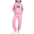 thumbnail image 2 of ATOGUTA Girls Clothing Outfit Tracksuit Christmas Hoodie Sweatshirt and Sweatpants Joggers Set with Pockets Size 2T-14, Pink, 2 of 6