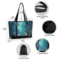thumbnail image 2 of FORMRS Canvas Laptop Tote Bag for Women with 15.6" Computer Compartments Shoulder Handbag, Magical Forest Glowing Lights, 2 of 7