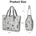 thumbnail image 3 of Tote Bag for Women - Boston Terrier Shoulder Bag - Large Utility Work Duffle Bag with Zipper Handbag for Travel, Work, Sprots, 3 of 5