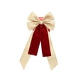 thumbnail image 2 of AUNVITO Multipurpose Decorative Bow Ornament, Smooth Fabric Bow Accessory, Reusable Pendant for Christmas Tree Wreath Gift Wrap Wedding Holiday Party Scene Decoration, 2 of 7