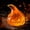 B, variant on Mini Glow In The Dark Pumpkin Figurines Set Of 1 Halloween Tabletop Decor Orange