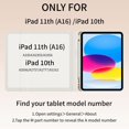 thumbnail image 2 of Detachable Bluetooth Keyboard Cover for iPad 11 Gen A16 11" 2025 / iPad 10 Gen 10.9" 2022, Slim Folio Case with Apple Pencil Slot,Cream White, 2 of 14