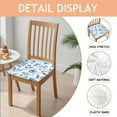 thumbnail image 2 of Blue Pioneer Flower Seat Covers for Dining Room Chairs Set Of 4,Stretch Printed Washable Chair Seat Cover with Elastic Ties and Button,Removable Waterproof Couch Cushion Covers, 2 of 6