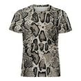 thumbnail image 4 of T Shirt For Men Grey Snakeskin T-Shirt Animal Print Male Hippie Summer Custom Tees Short Sleeves Awe, 4 of 7
