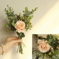 thumbnail image 1 of Range Rose Hydrangea Flowers Bouquet Home Wedding Party Gift Deco, 1 of 2