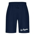 thumbnail image 4 of Mens Casual Shorts Lace-Up Elástico Cintura Bolsillo Ejercicio Fitness Hogar Pantalones de Media Longitud para Diario, 4 of 5