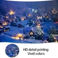 thumbnail image 4 of 10x8ftChristmas Photography Backdrop Xmas Winter Rustic Village Night View Scenery Background Retro Xmas Tree Forest Banner for Christmas Happy New Year Party Decorations Holiday Photobooth Props, 4 of 5