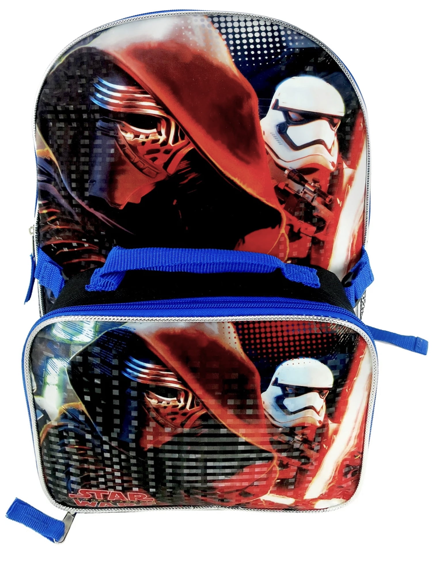 Disney Star Wars 16/" Large School Backpack With Detachable Lunch Bag