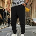 thumbnail image 7 of LWavelet Mens Sweatpants with Pockets Drawstring Elastic Waist Solid Color Jogger Pants Slim Fit Casual Long Pants Trousers, 7 of 7