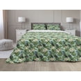 thumbnail image 1 of Tropical Comforter & Sham Bedding Set, Brazilian Rainforest Composition with Branches Plumeria Blooms and Exotic Birds, 3 pcs Duvet Set Microfiber Filling Quilt, 5 Sizes, Multicolor, by Ambesonne, 1 of 4