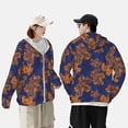thumbnail image 4 of Lsque Golden Maple on Navy Blue UPF 50+ Lightweight Sun Protection Men's Women's Long Sleeve Shirt, Hoodie Performance -X-Large, 4 of 9