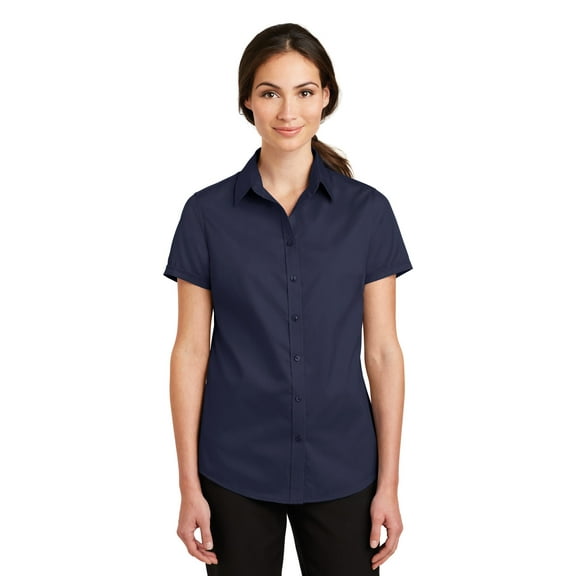 Port Authority Women's Short Sleeve SuperPro Twill Shirt. L664
