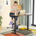 thumbnail image 3 of Giantex Crank Height Adjustable Standing Desk Frame, Manual Hand Crank Workstation Base, Ergonomic Sit to Stand Base w/ Foldable Crank Handle, Hook, Cable Management Rack, Black, 3 of 8